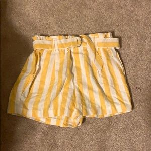 Yellow Striped Shorts